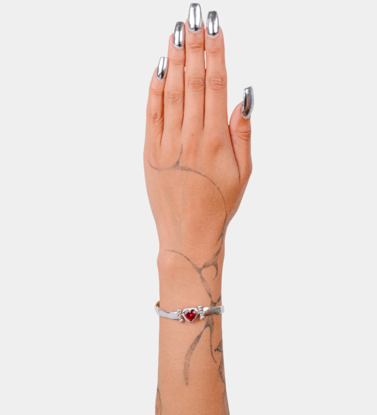 Ruby Heart Bangle - Image 4