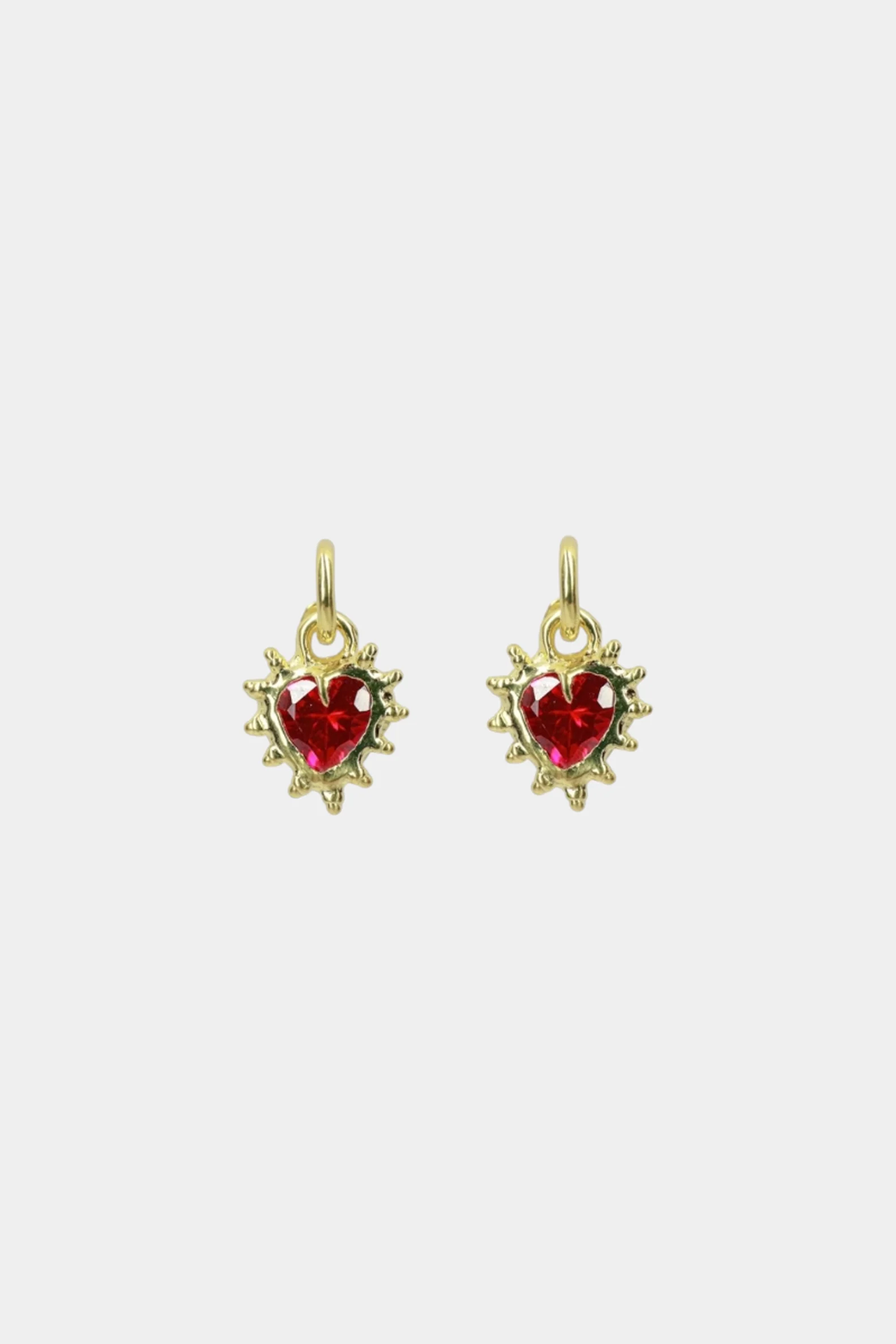 Ruby Heart Hoops - Image 3