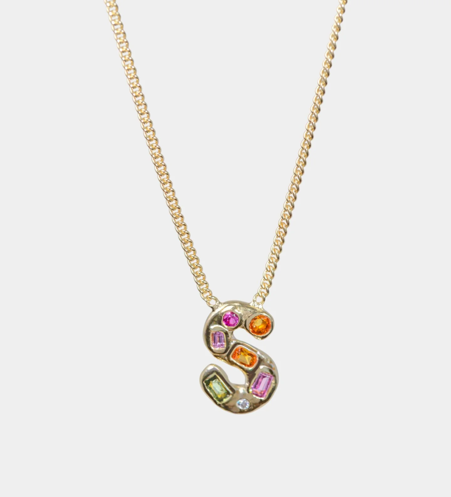 Sapphire Alphabet Necklace - Image 3