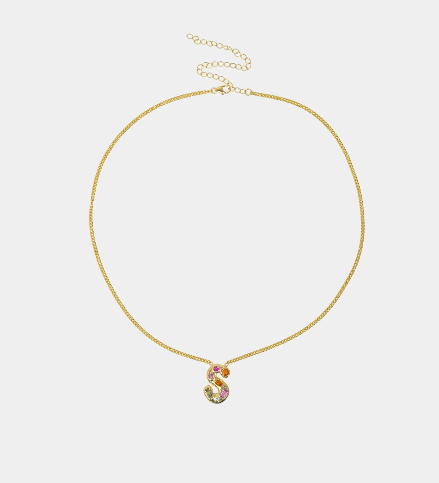 Sapphire Alphabet Necklace - Image 4