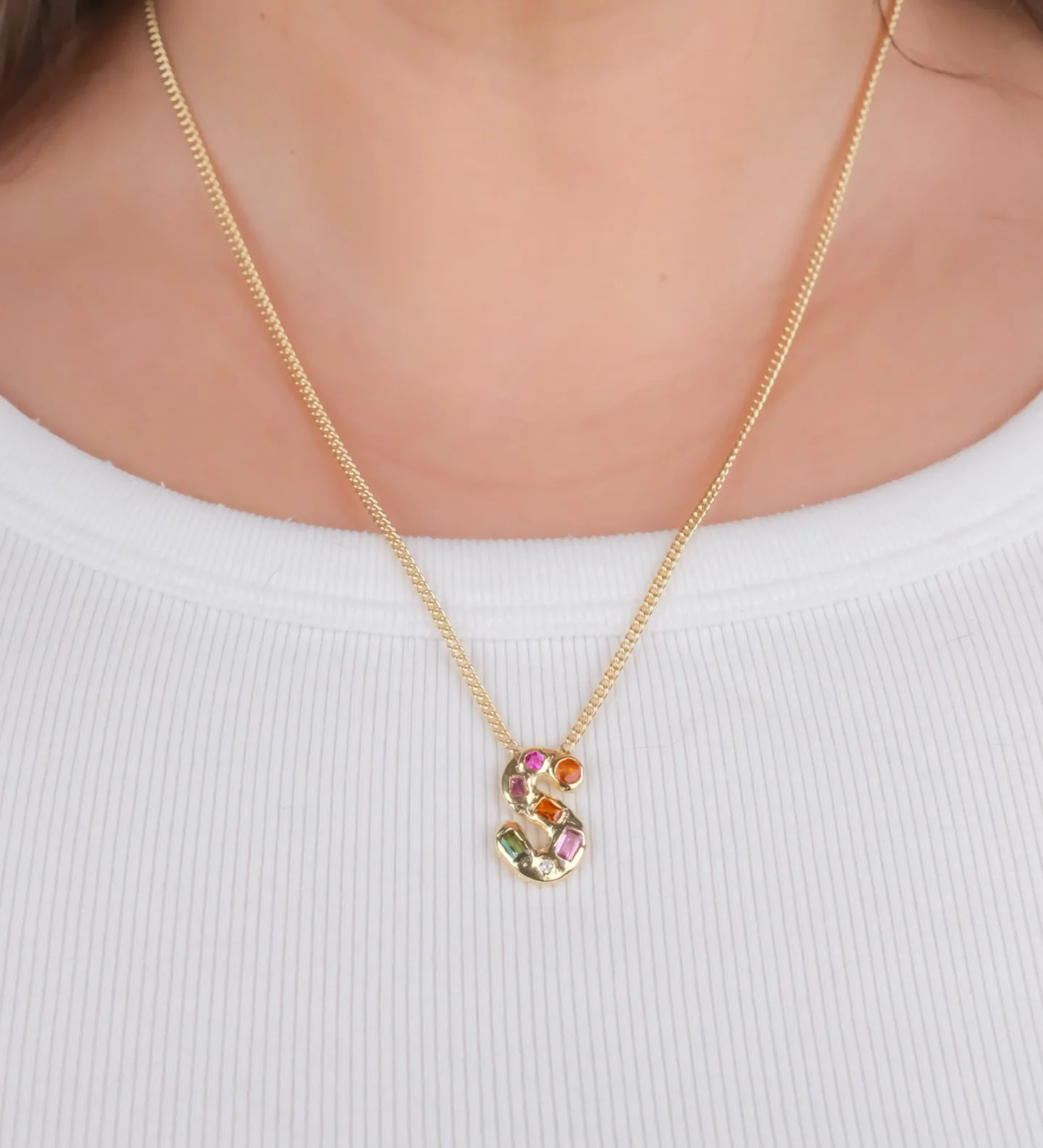 Sapphire Alphabet Necklace - Image 5