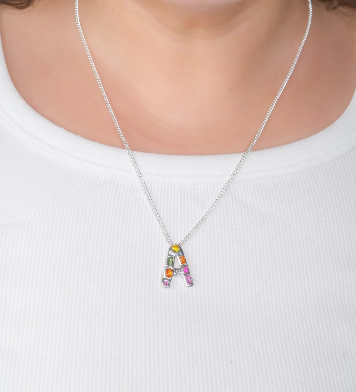 Sapphire Alphabet Necklace - Image 6