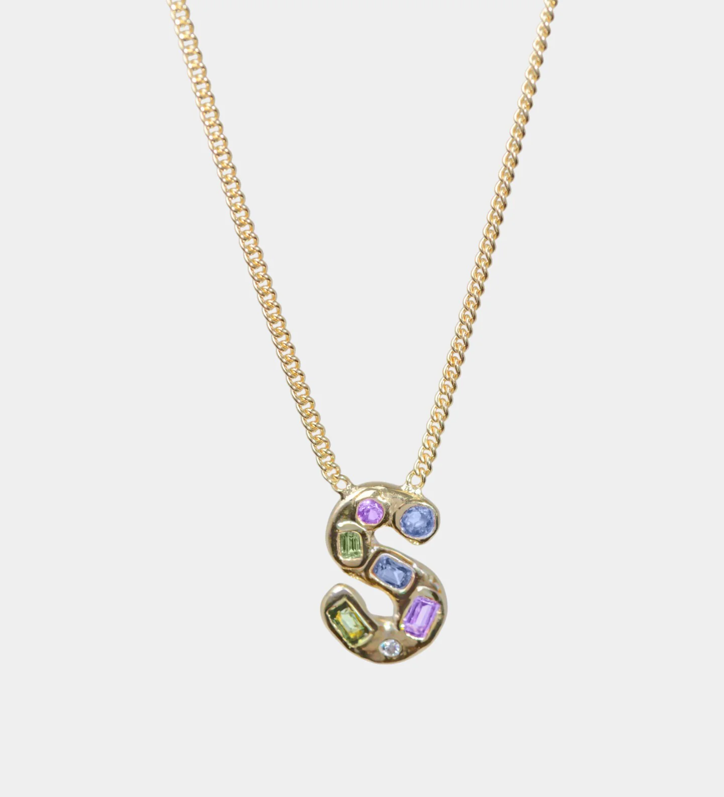 Sapphire Alphabet Necklace - Image 9
