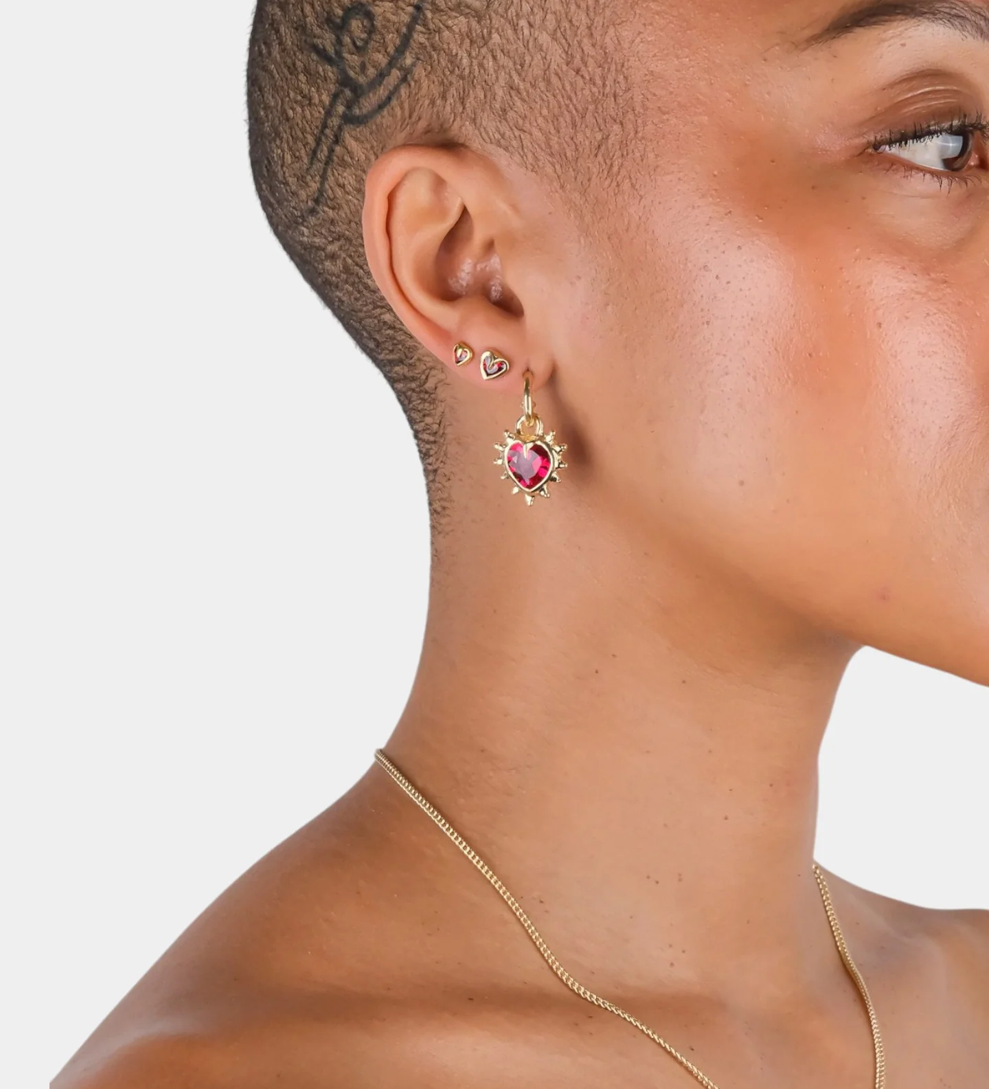 Ruby Heart Hoops - Image 5